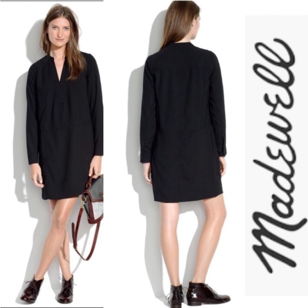 Madewell Director Shirt Dress Women's Black Dress Size Small